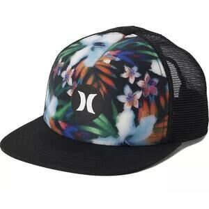 Hurley Men's Balboa Snapback Trucker Hat Black Multicolor Adjustable